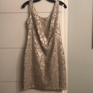 Nude/gold cocktail dress